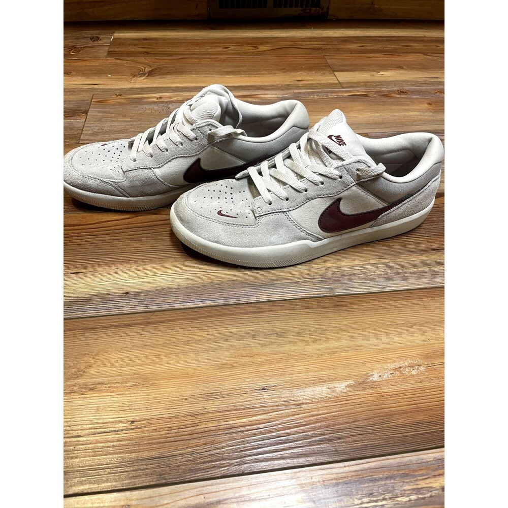 Size 12 - Nike Force 58 SB Platinum Tint Dark Red